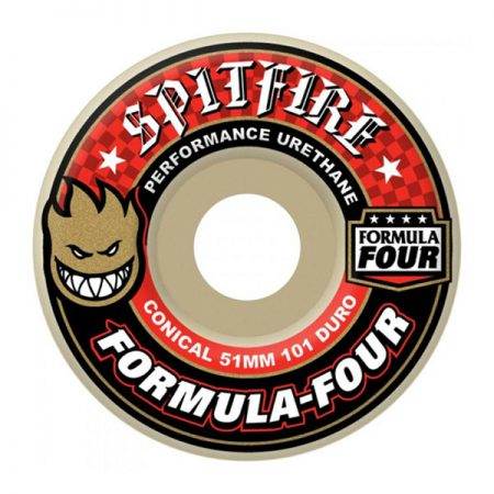 Spitfire Formula Four Wheels Conical 101DU White 52mm now at BAYSIXTY6 Skate Shop