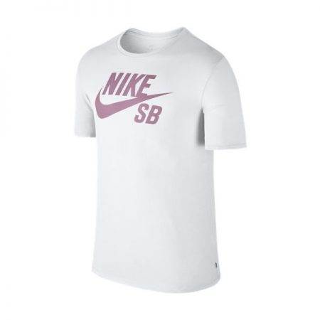 821946-102 Nike SB Logo T-Shirt White Elemental Pink at BAYSIXTY6 Skate Shop f