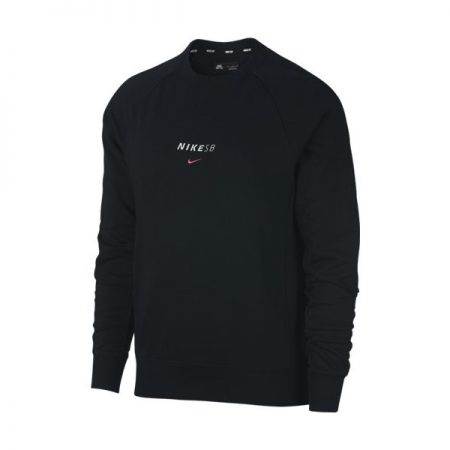 886084-010 Nike SB Dry Everett Crewneck Sweatshirt Black Solar Red at BAYSIXTY6 Skate Shop f