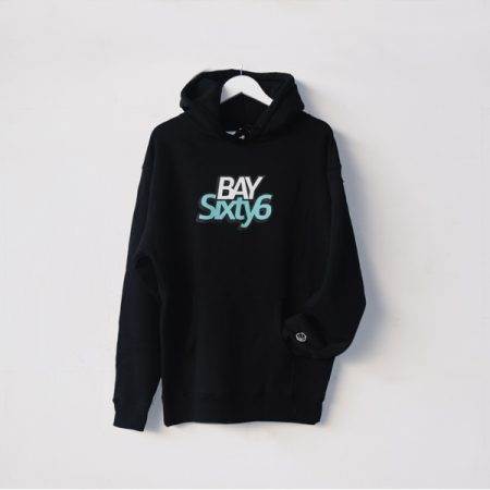 BAYSIXTY6 Hoodie Black Green logo at BAYSIXTY6 Skate Shop