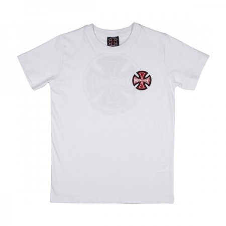 INA-YTE Independent Bar Cross Tee Youth White at BAYSIXTY6 Skate Shop f