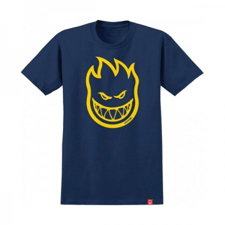Spitfire Bighead T Shirt Navy Yellow at BAYSIXTY6 Skate Shop