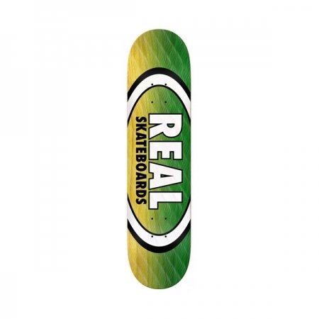 Real Parallel Crossfade Oval Dark Green Yellow Deck 8.38" at BAYSIXTY6 Skate Shop