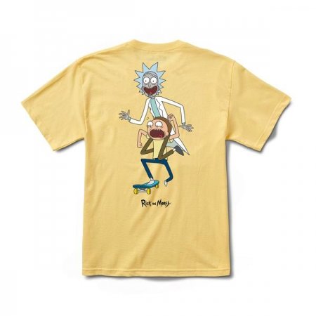 Primitive Rick and Morty T-Shirt in Banana at BAYSIXTY6 Skate Shop