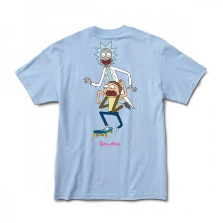 Primitive Rick and Morty T-Shirt in Powder Blue at BAYSIXTY6 Skate Shop