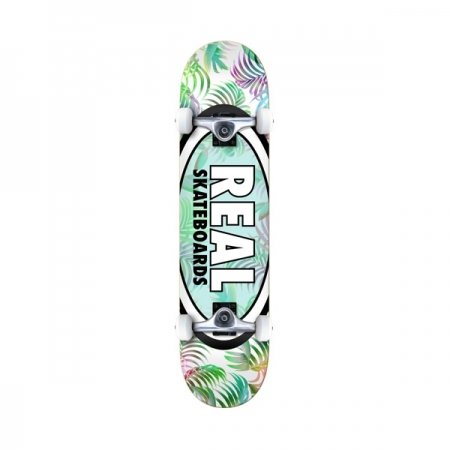 Real Complete Tropics Oval Md White Green Teal 7.75