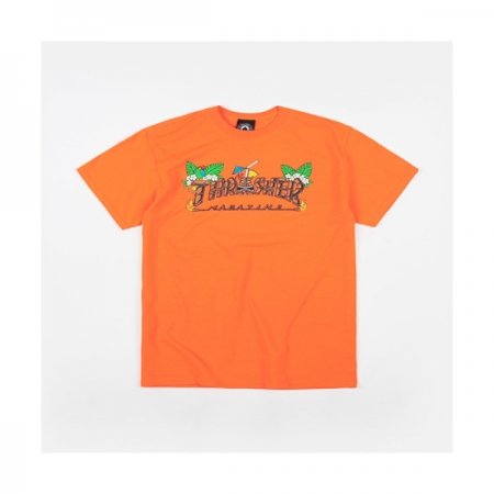 Thrasher Tiki T-Shirt Safety Orange at BAYSIXTY6 Skate Shop