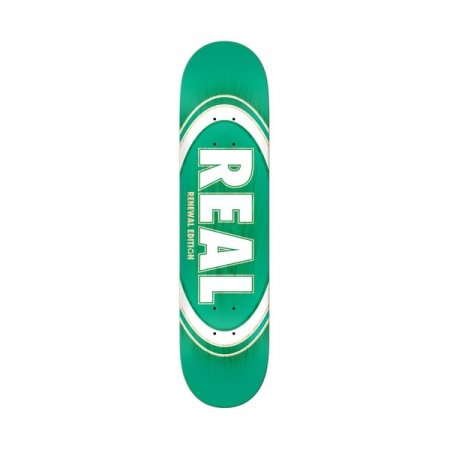 Real Oval Burst Fade Green Deck 7.75" at BAYSIXTY6 Skate Shop