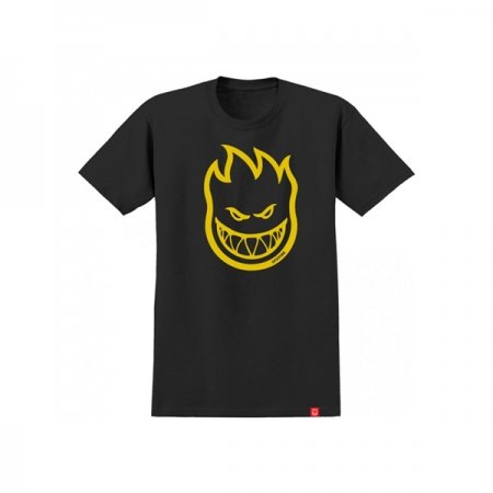 Spitfire Youth T Shirt Bighead Black/Yellow at BAYSIXTY6 Skate Shop