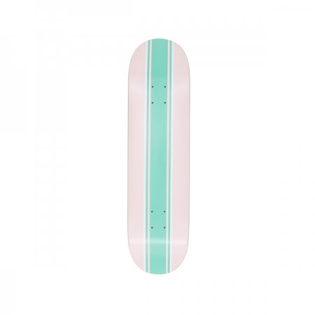Skateboard Cafe Stripe Deck Pink Teal 8" at BAYSIXTY6 Skate Shop