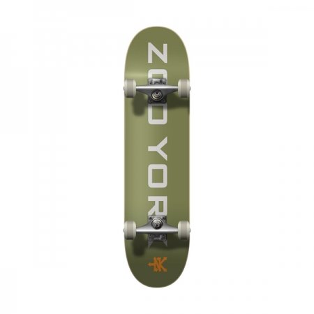 Zoo York OG 95 Logo Block Factory Complete Olive Grey Orange 8" at BAYSIXTY6 Skate Shop