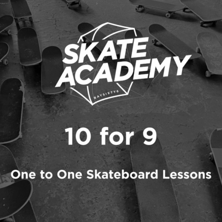10 for 9 One to One Skateboard Lessons