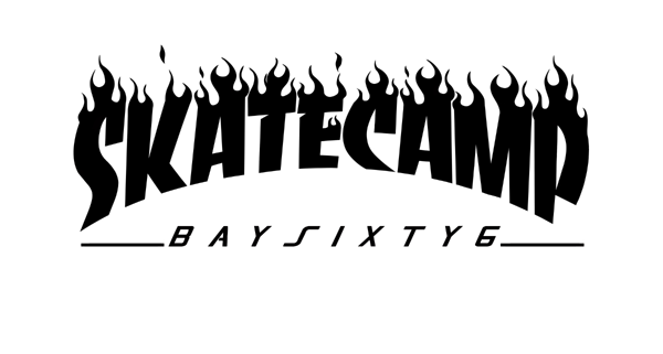 Skate Camp Flame Logo 2024 BAYSIXTY6 Skate Academy