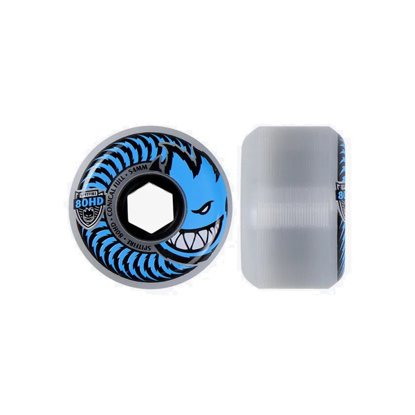 Spitfire Soft Skateboard Wheels Conical Full 80 HD Clear Blue at BAY66